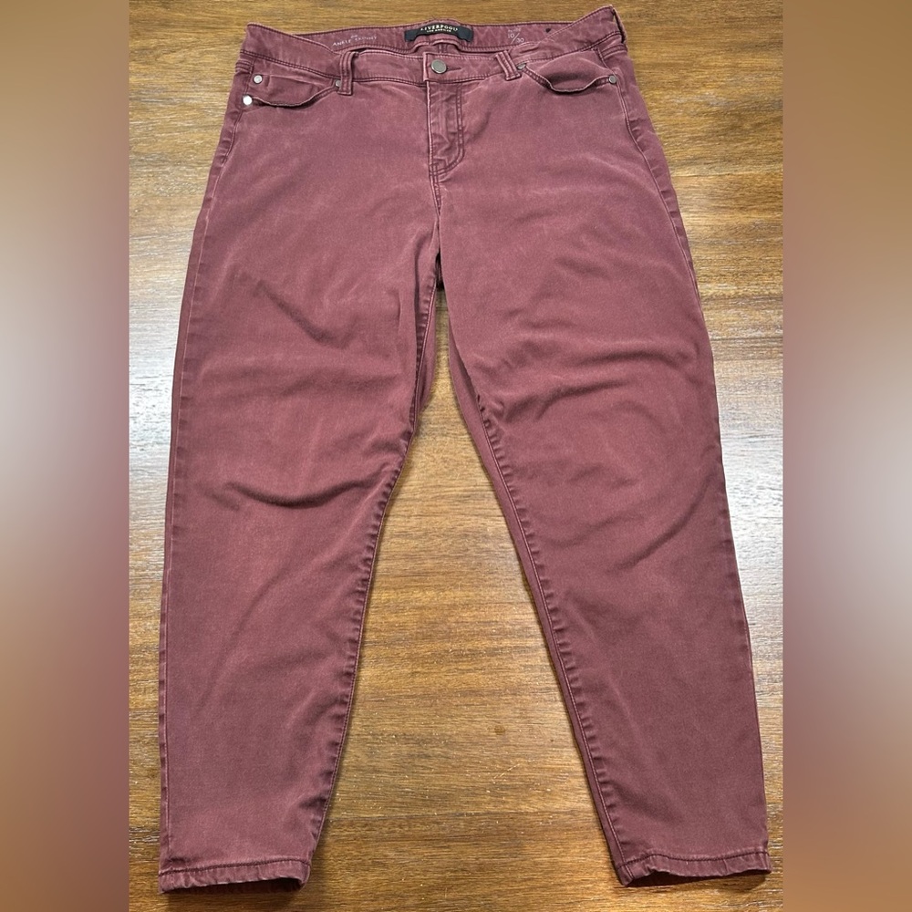 Liverpool Women’s Size 10/30 The Ankle Skinny Plum Color Jeans